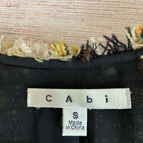 CAbi Cropped Fringed Jacket Small - Picture 4 of 7